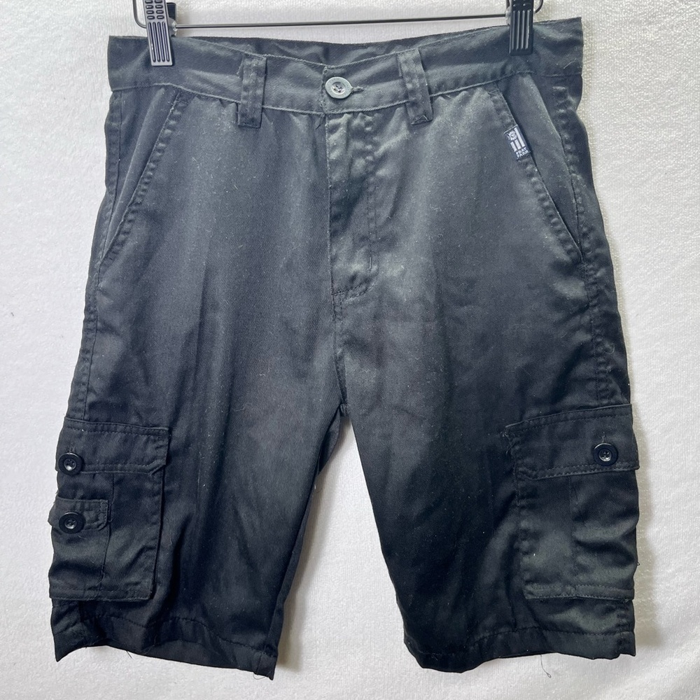 Phat Farm Y2K Black Cargo Shorts Kids Youth 18 Cool Hip Trendy‎ Baggy 2232